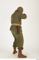  U.S.Army uniform World War II. - Technical Corporal - poses american soldier standing uniform whole body 0022.jpg